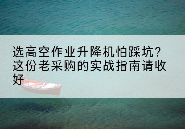 巴中高空作业升降机厂家推荐-选高空作业升降机怕踩坑？这份老采购的实战指南请收好